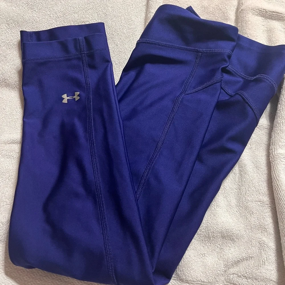 Under Armour Women's Blue Capri Leggings - Picture 1 of 2